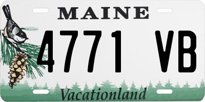 ME license plate 4771VB