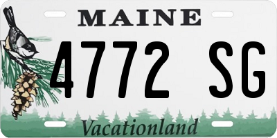 ME license plate 4772SG