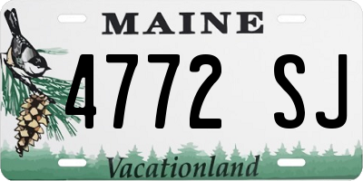 ME license plate 4772SJ
