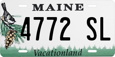 ME license plate 4772SL