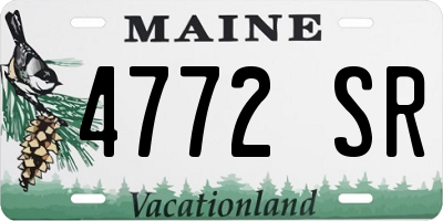 ME license plate 4772SR