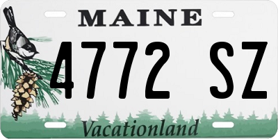 ME license plate 4772SZ