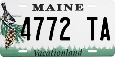 ME license plate 4772TA