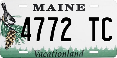 ME license plate 4772TC