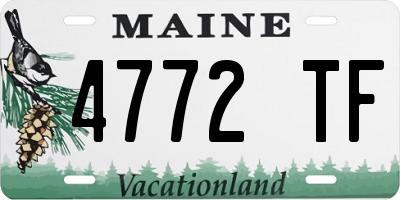 ME license plate 4772TF
