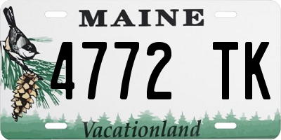 ME license plate 4772TK