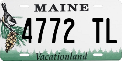 ME license plate 4772TL
