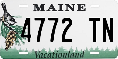 ME license plate 4772TN