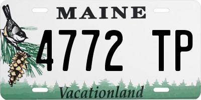ME license plate 4772TP