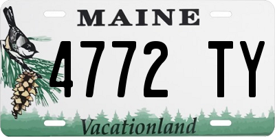 ME license plate 4772TY