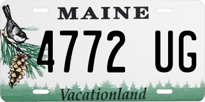 ME license plate 4772UG