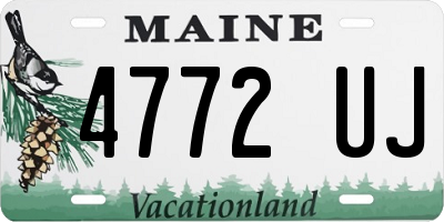 ME license plate 4772UJ