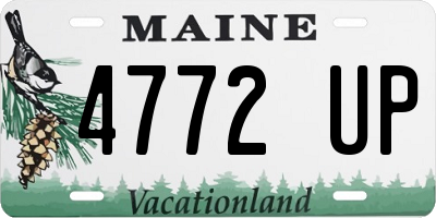 ME license plate 4772UP