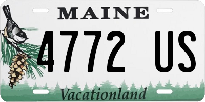 ME license plate 4772US