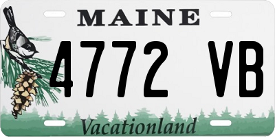 ME license plate 4772VB