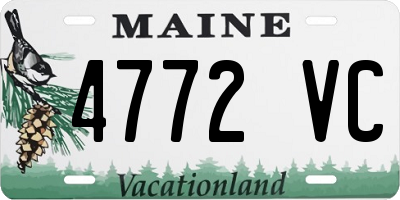 ME license plate 4772VC