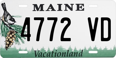 ME license plate 4772VD