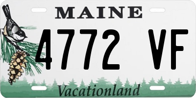 ME license plate 4772VF
