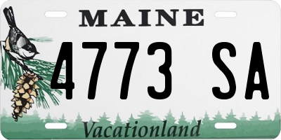 ME license plate 4773SA