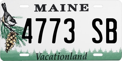 ME license plate 4773SB