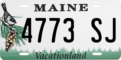 ME license plate 4773SJ