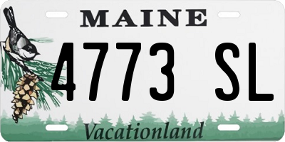 ME license plate 4773SL