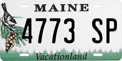ME license plate 4773SP