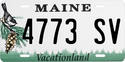ME license plate 4773SV