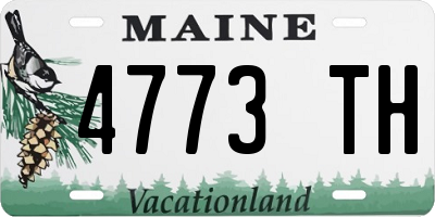 ME license plate 4773TH