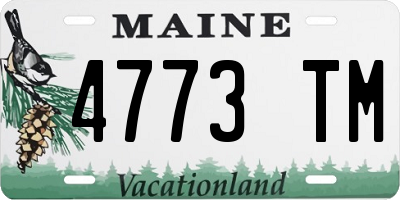 ME license plate 4773TM