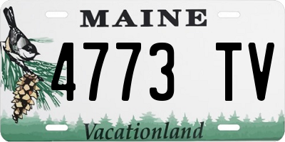 ME license plate 4773TV