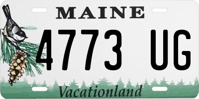 ME license plate 4773UG