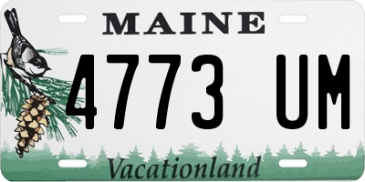 ME license plate 4773UM