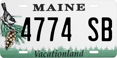 ME license plate 4774SB