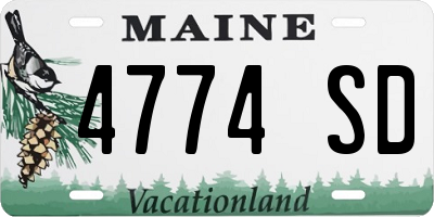 ME license plate 4774SD