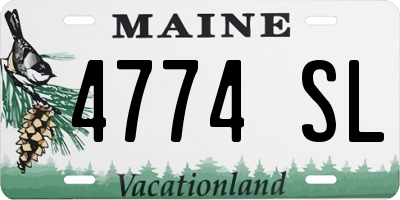 ME license plate 4774SL