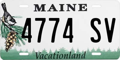 ME license plate 4774SV