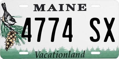 ME license plate 4774SX