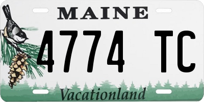 ME license plate 4774TC