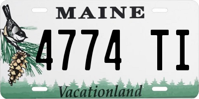 ME license plate 4774TI