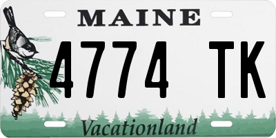 ME license plate 4774TK