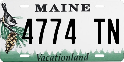 ME license plate 4774TN