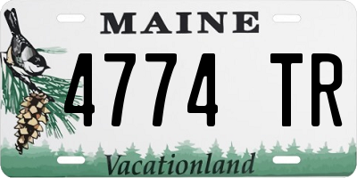 ME license plate 4774TR