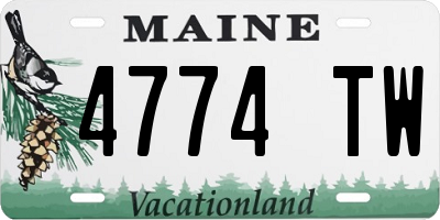 ME license plate 4774TW