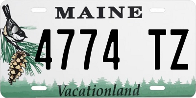 ME license plate 4774TZ