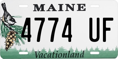 ME license plate 4774UF