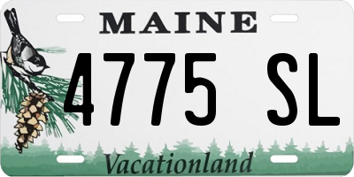 ME license plate 4775SL