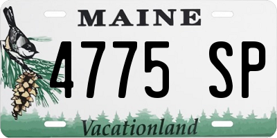ME license plate 4775SP