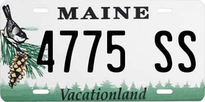 ME license plate 4775SS