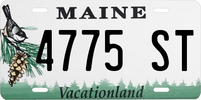 ME license plate 4775ST